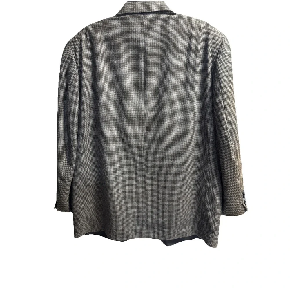 Versini‎ Mens Black Long Sleeve Notch Lapel Pockets Two-Button Blazer Size 44R
